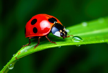 Fototapeta premium Fluttering Hearts A Ladybug’s World