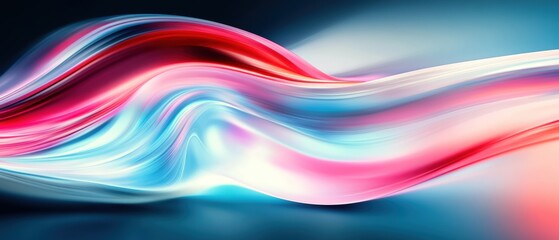 Colorful abstract waves with smooth gradients on a dark background, creating a dynamic and vibrant visual effect.