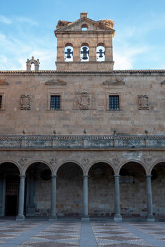 The Portico of the convent of San Esteban, a Dominican monastery of Plateresque style, built between 1524-1610, situated in Salamanca, Castile and Le&oacute;n, Spain.