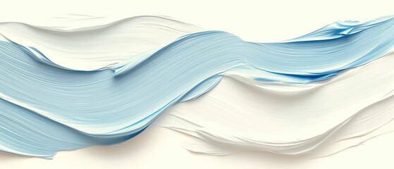 A beautiful abstract wave of light blue and white paint on a smooth surface, ideal for creative projects.