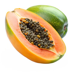 papaya isolate on transparency background
