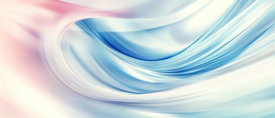 Abstract colorful wave pattern in soft pastel hues, flowing seamlessly across the canvas, creating a serene and tranquil atmosphere.