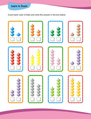 Count and write number worksheet for kids. Counting 1 to 6, Numbers learning activity. Counting and writing numbers, Numbers tracing worksheet