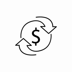 currency exchange icon sign vector