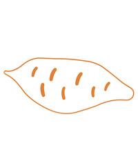 
Sweet potato clip art design on plain white transparent isolated background for card, shirt, hoodie, sweatshirt, apparel, card, tag, mug, icon, poster or badge
