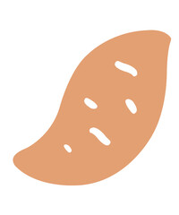 
Sweet potato clip art design on plain white transparent isolated background for card, shirt, hoodie, sweatshirt, apparel, card, tag, mug, icon, poster or badge