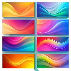 set of abstract colorful backgrounds