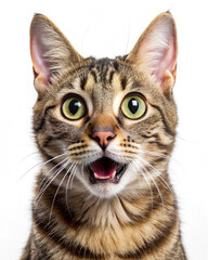 cat isolated on white