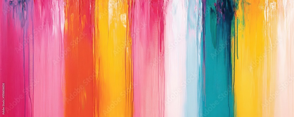 Aufkleber vibrant paint drips in a colorful abstract pattern, perfect for adding a splash of creativity to any