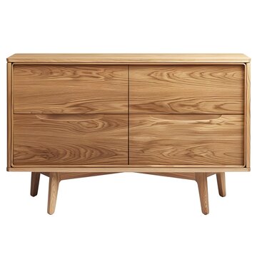 Wooden sideboard or cabinet isolated 