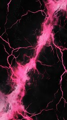 Pink Lightning Bolt in Dramatic Dark Sky