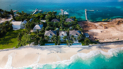 Obraz premium Aerial Drone of Bahamas Coco Cay