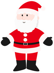 両手を広げているサンタクロース