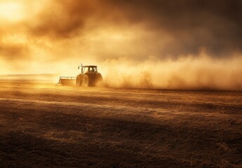 Fototapeta premium Tractor in Dust.
