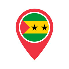 Sao Tome and Principe flag location icon