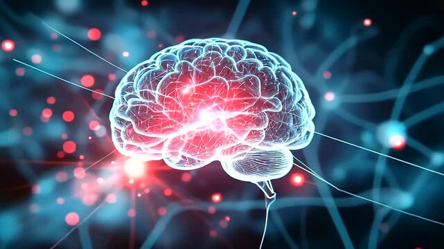 A scientific illustration of a child's brain, with animated neural connections sparking and intertwining, reflecting the rapid cognitive development during early childhood