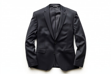 Classic black men suit isolated on the white background.