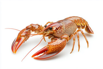 Crayfish isolated on the white background.