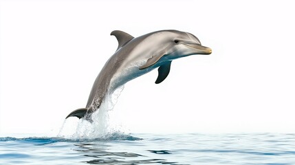 Fototapeta premium Dolphin Leaping Out of Clear Blue Water