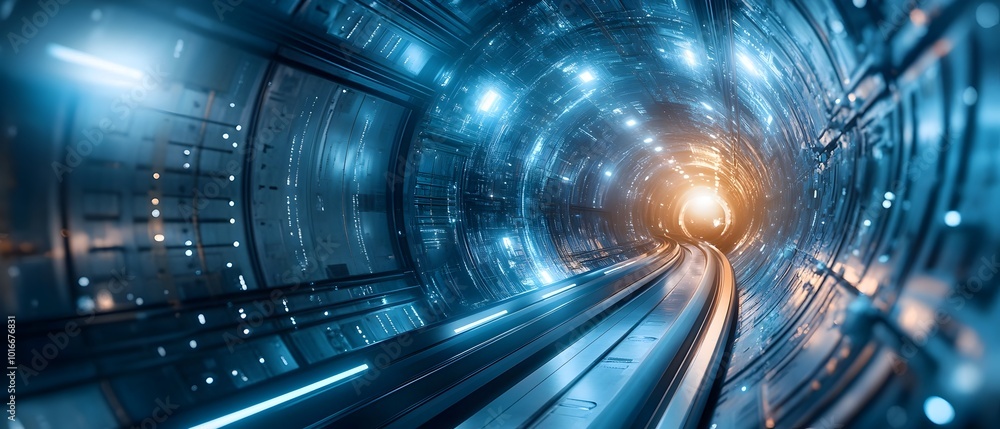 Poster futuristic visualization of the containment fields and magnetic confinement systems used to control 