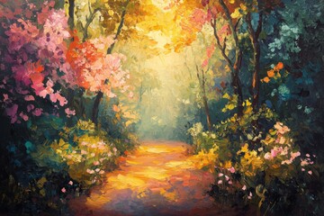 Abstract oil painting illustration background created with Generative AI