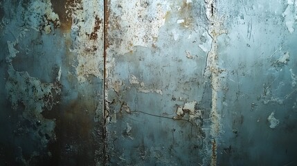 Obraz premium Weathered Grunge Textured Decaying Wall with Peeling Paint and Aged Surface Abstract Background