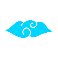 Set of abstract cluods, chinese style elements.