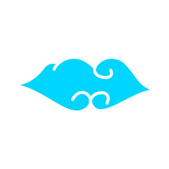 Set of abstract cluods, chinese style elements.