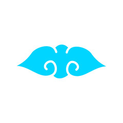 Set of abstract cluods, chinese style elements.