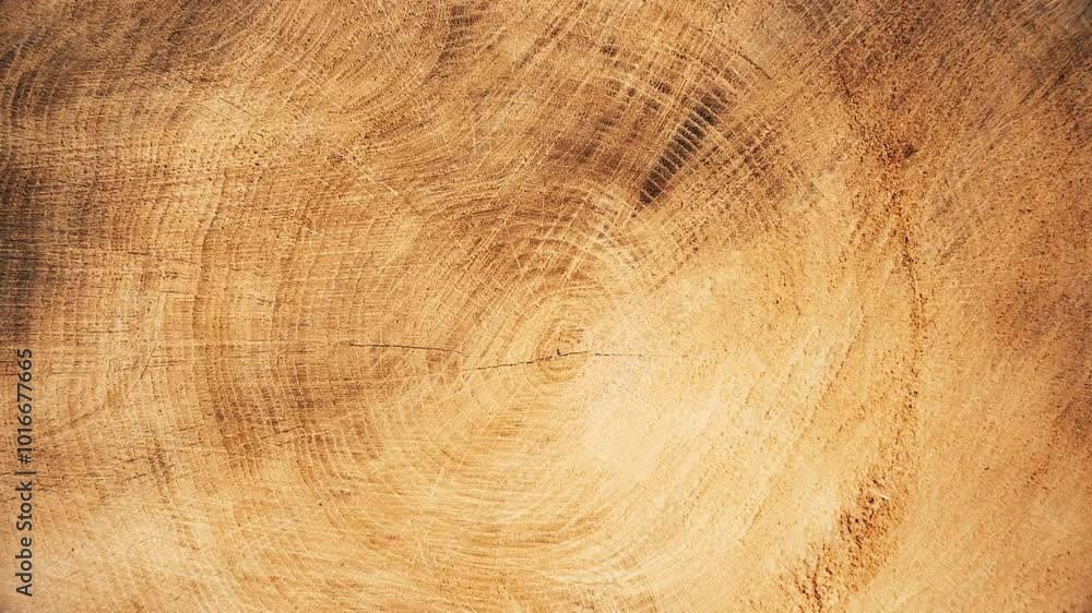 Poster the image is of a wooden surface with a circular pattern. the wood appears to be aged and has a rust