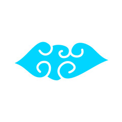 Set of abstract cluods, chinese style elements.