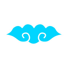 Set of abstract cluods, chinese style elements.