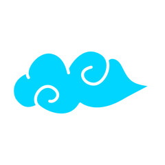 Set of abstract cluods, chinese style elements.