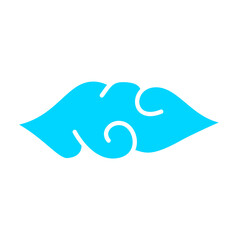 Set of abstract cluods, chinese style elements.