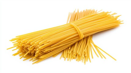 spaghetti on white background