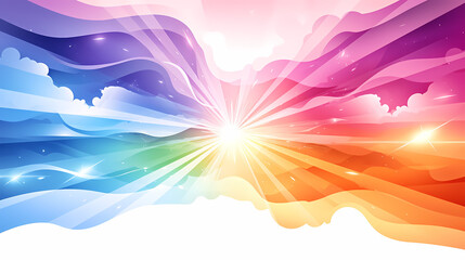 Radiating speed lines blending in various hues for a lively effect.