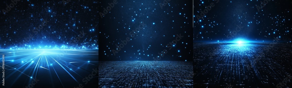 Aufkleber huds hologram blue circle with spot light circular abstract abstract in a transparent background wit