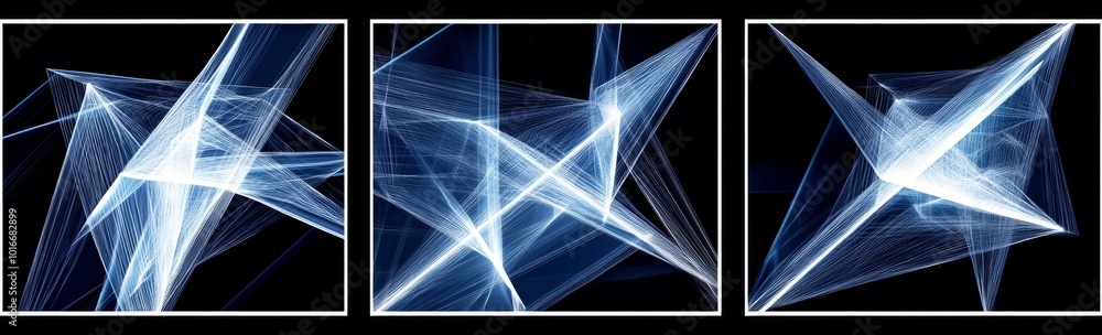 Poster huds holograms with a bright spot light in the middle futuristic abstract background with transparen