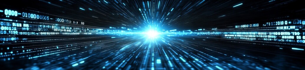 Obraz premium With spot light shining from the center of the circle, holographic blue circle with transparent background. Abstract element with futuristic technology.