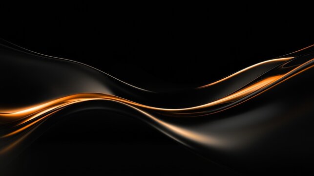 Dynamic liquid radient wavy background, simple and minimalist, black background