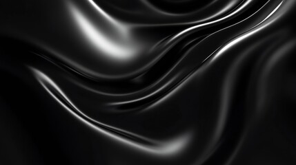 Obraz premium Dynamic liquid radient wavy background, simple and minimalist, black background