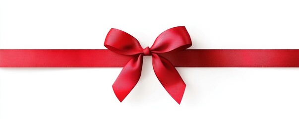 Modern EPS10 isolated on white with realistic shiny satin, shadow horizontal ribbon for embellishing wedding invitation cards, greeting cards, or gift boxes.