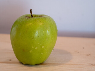Green apple fruit on the table