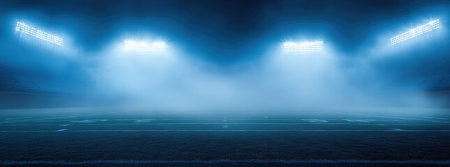 Foggy Stadium Lights.