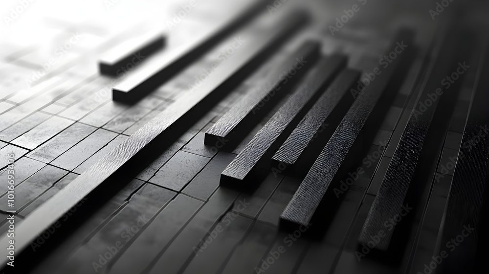 Poster minimalist monochrome charts and graphs for data-driven business concepts