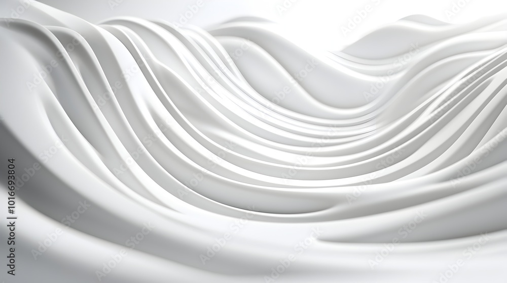 Poster elegant abstract lines flowing on a minimal white background for corporate branding