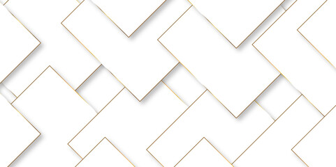Obraz premium Modern elegant white background with creative design and golden lines with shadow white geometric subtle vector background. Suit for business, presentation corporate, institution, seminar.