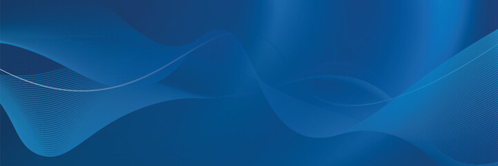 abstract blue background with dynamic wave line for futuristic concept