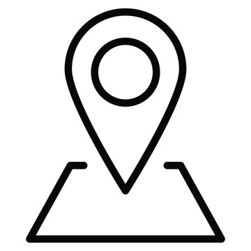 recommend clip art: Pin location Simple Icon Outline Style, Editable Stroke Icon.