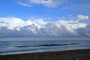 The confluence of the Kamchia River with the Black Sea (Bulgaria)